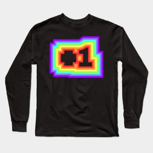 Plus 1 block rainbow Long Sleeve T-Shirt